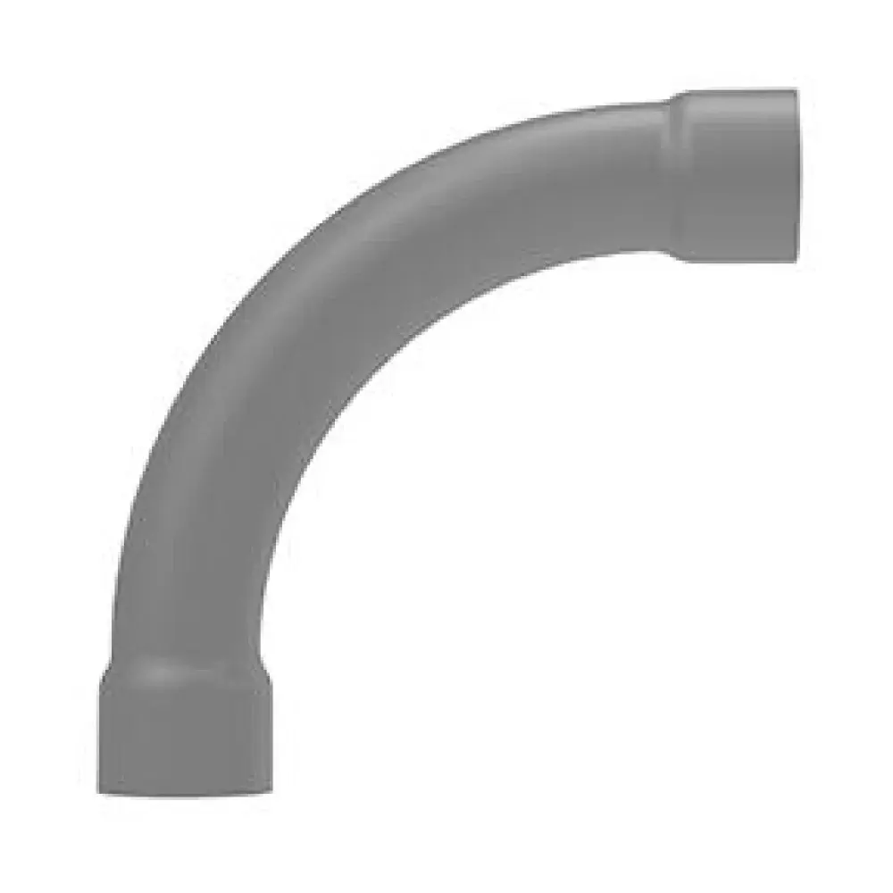 Curva 90° com bolsa 3/4 pvc cinza Inpol
