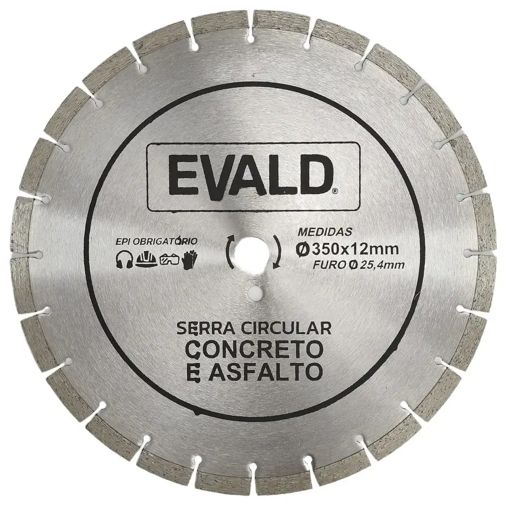 Disco de corte diamantado asfalto e concreto 14 POL Evald