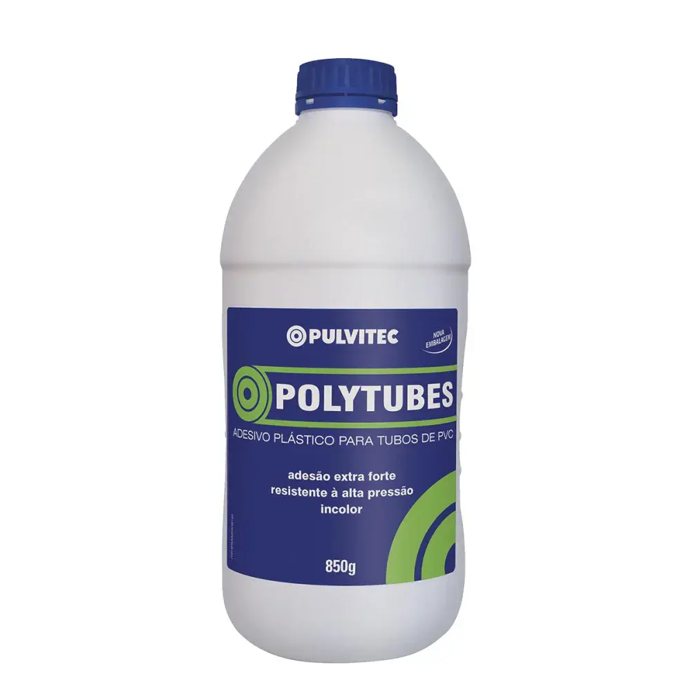 Adesivo para tubos de pvc rígido polytubes 850G Pulvitec