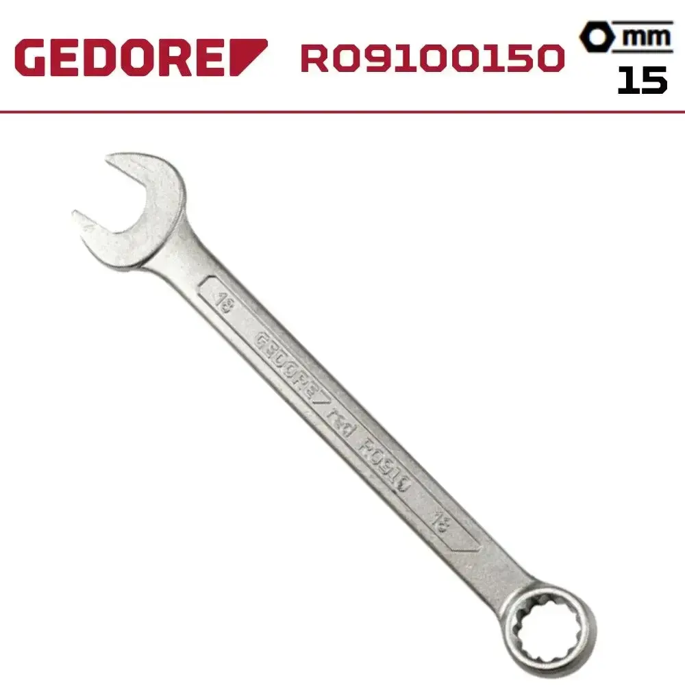 Chave combinada 15 MM cromo vanadium R09100150 gedore RED — fotografia 3