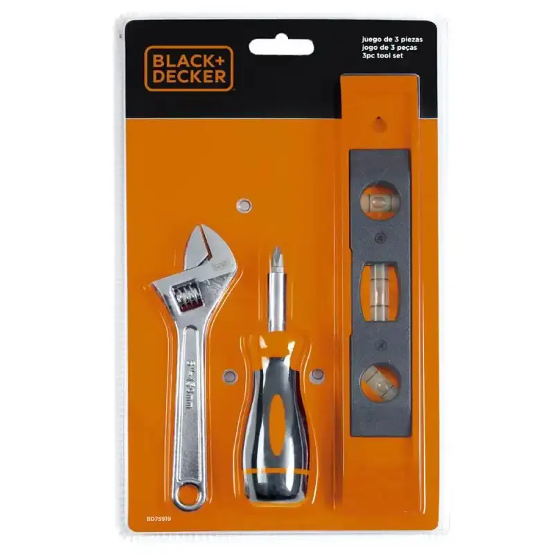 Kit de ferramentas com 3 peças BD75919 black & decker — fotografia de referência