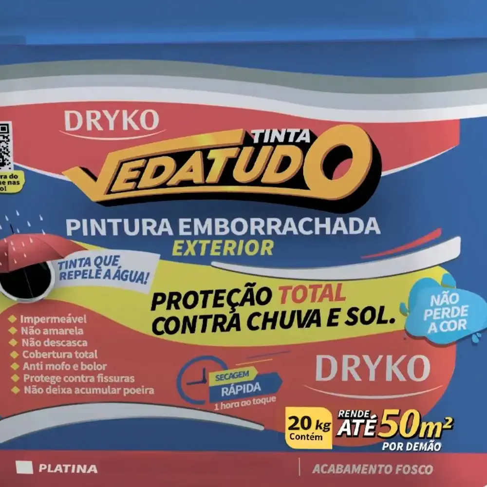 Tinta emborrachada platina 20 KG vedatudo Dryko — fotografia 5