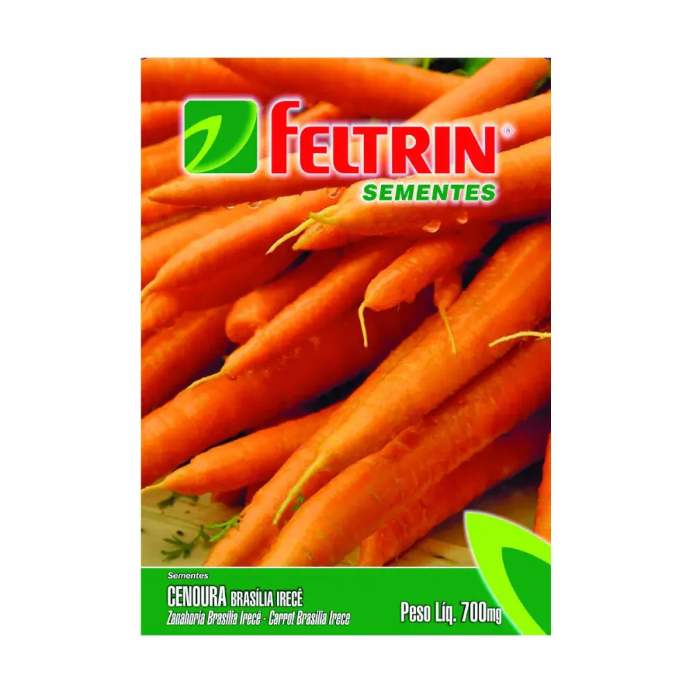 Semente cenoura brasília irecê 700MG feltrin sementes