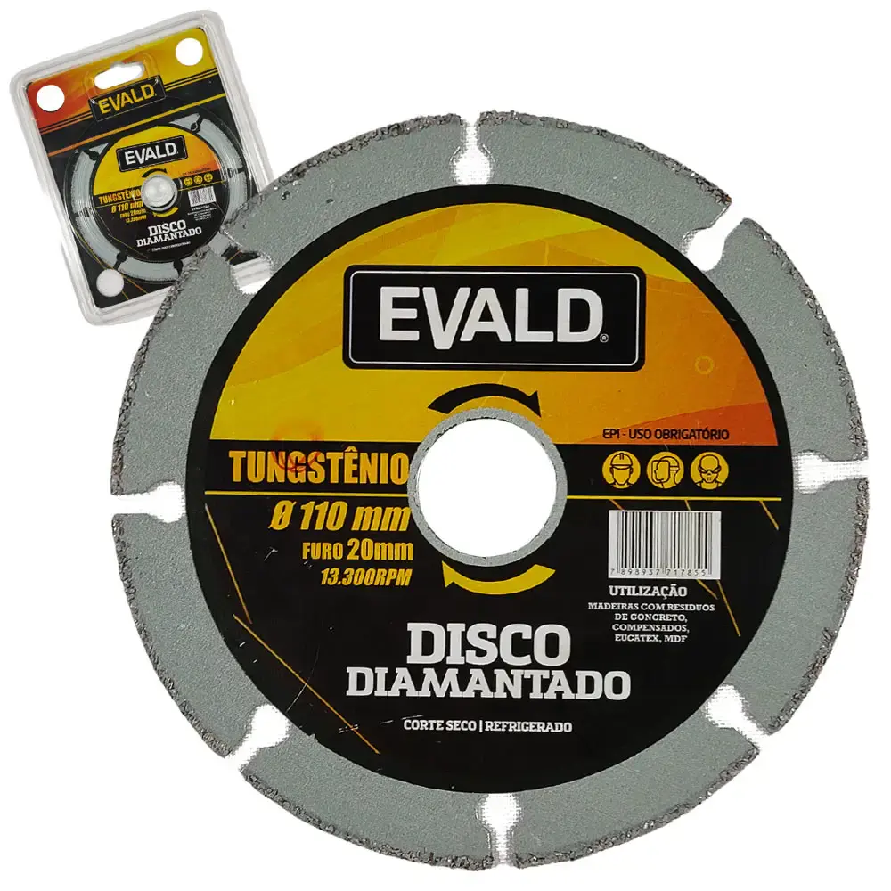 Disco de corte diamantado tungstênio 4 POL 10009 Evald