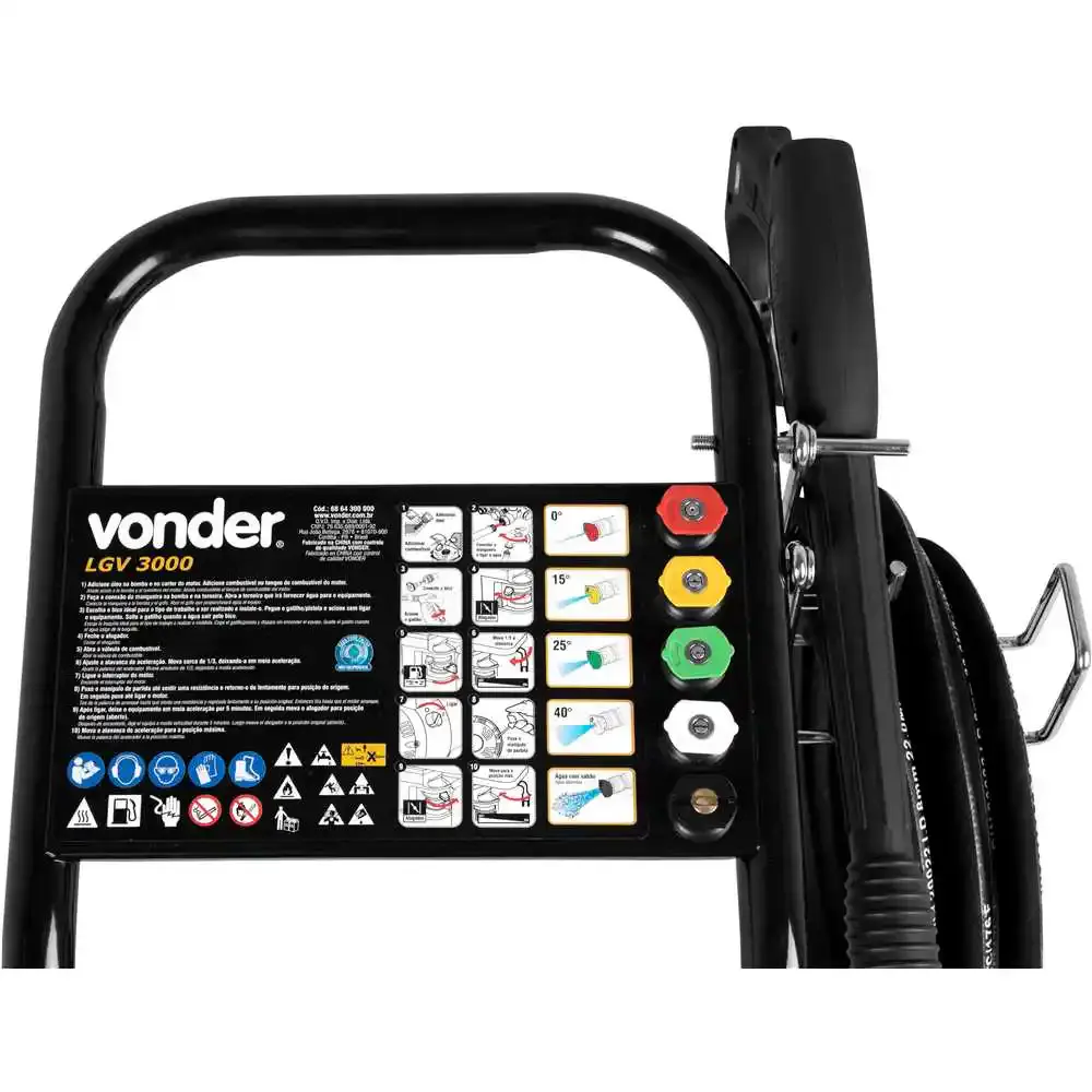 Lavadora de alta pressão a gasolina 7CV 756L/H LGV 3000 Vonder — fotografia 3