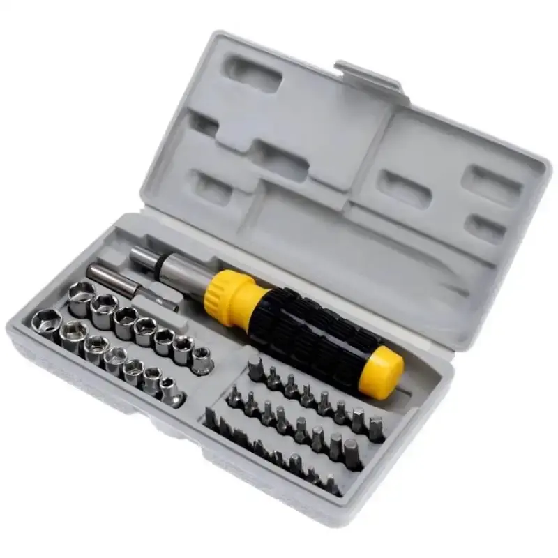 Jogo de soquetes e bits com chave catraca kit 40 peças 8QQ Eda — fotografia 3