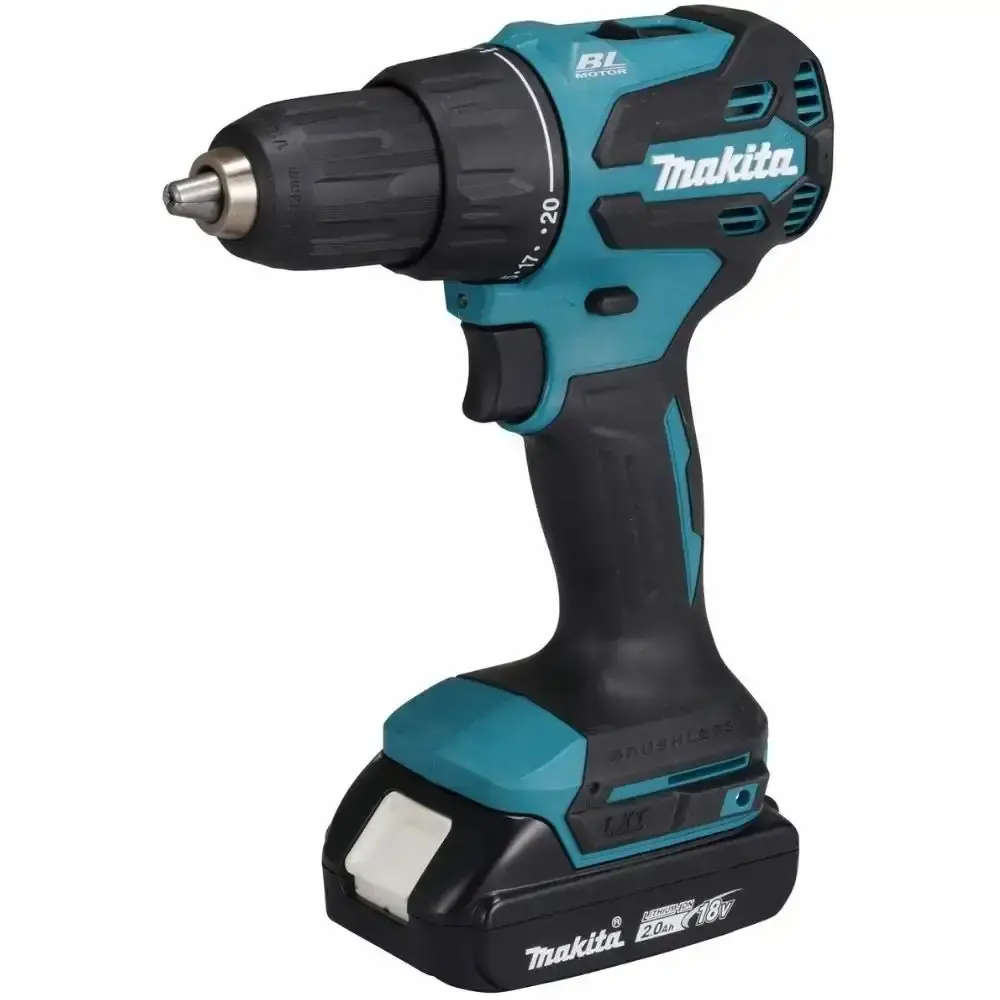 Parafusadeira de impacto 65NM com 2 baterias carregador makita e estojo de pontas 41 peças Evald — fotografia 2