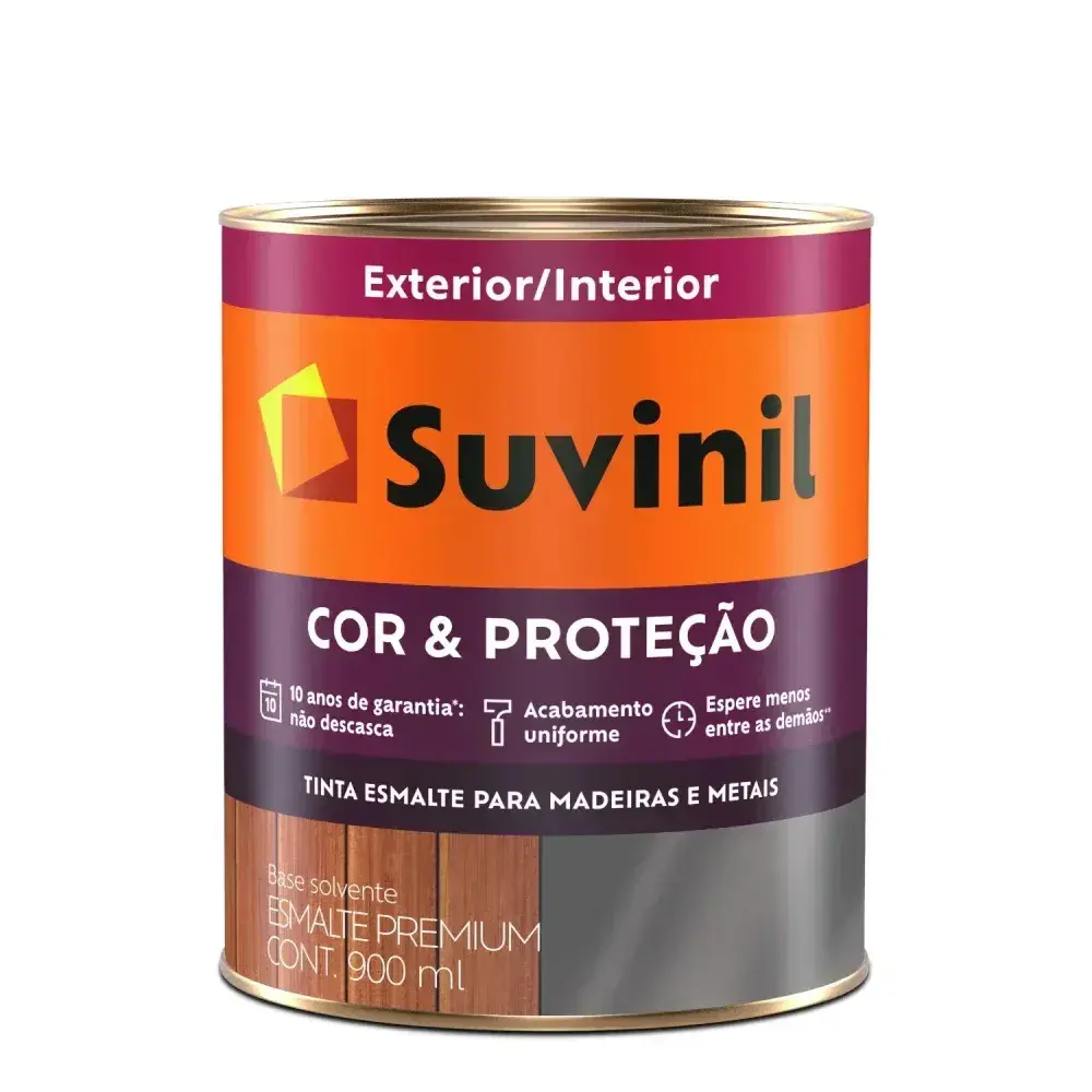 Esmalte cor proteção brilho cinza escuro 900ML Suvinil