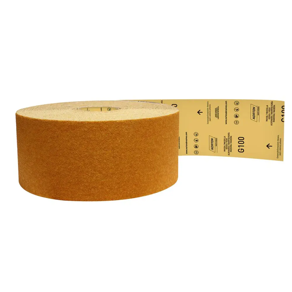 Rolo de lixa para madeira G100 GRÃO50 120X45MM Norton — fotografia de referência