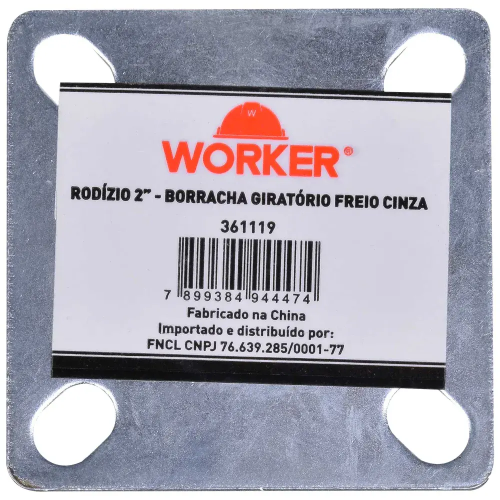 Rodízio giratório 2 com freio Worker — fotografia 3