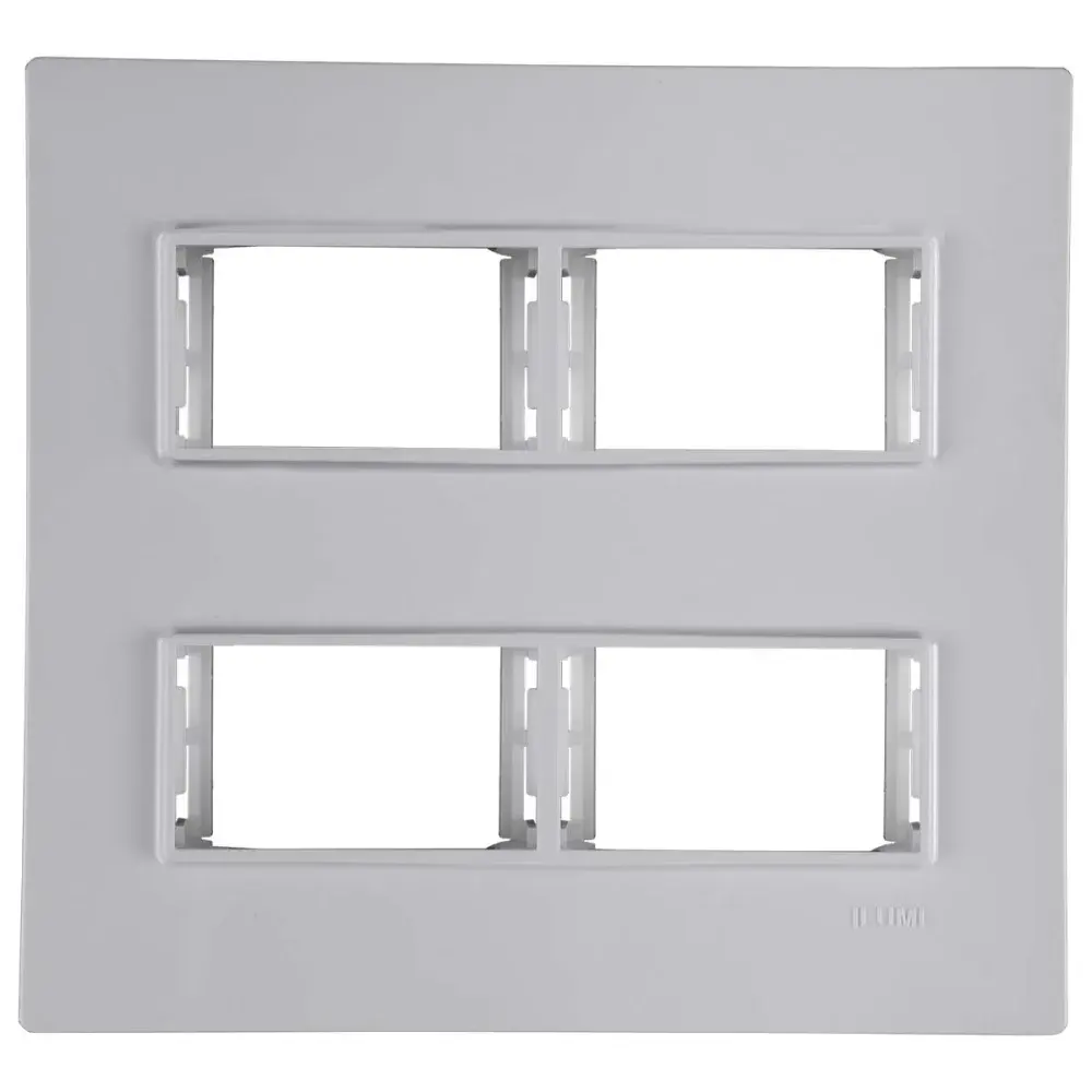 Placa 4X4 com suporte 2+2 branca vivaz Ilumi — fotografia de referência