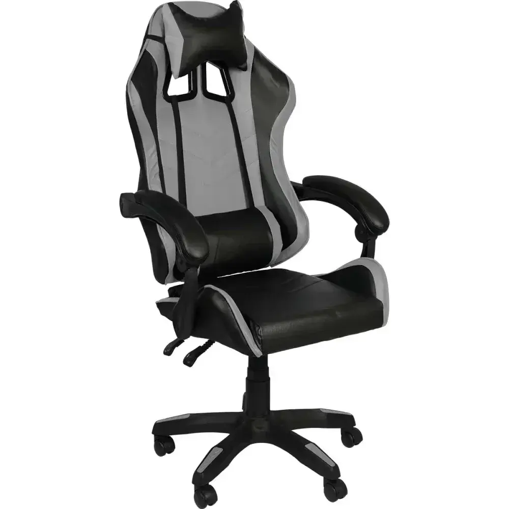 Cadeira gamer cinza e preta 120KG Kala — fotografia 6