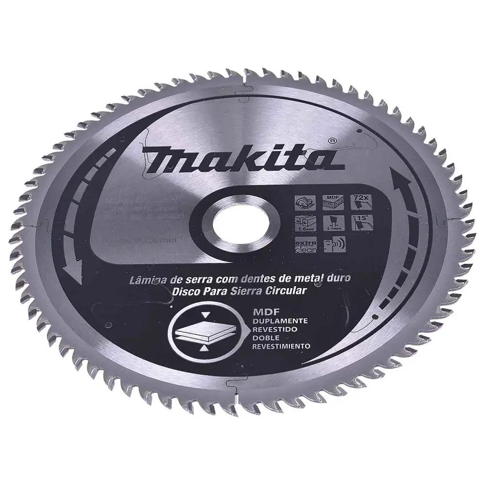 Disco de serra 165 x 20MM para mdf 72 dentes B-40490 Makita — fotografia 3