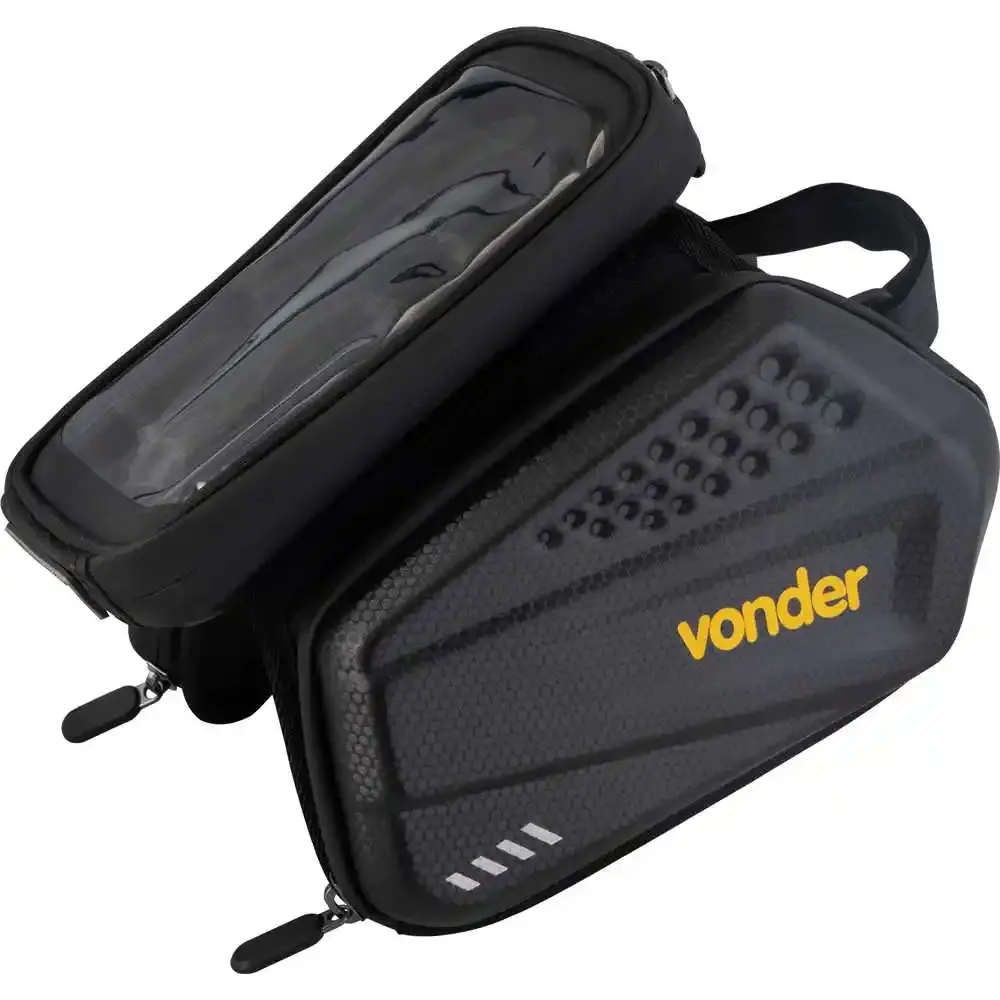 Bolsa dupla com porta celular para bicicleta Vonder