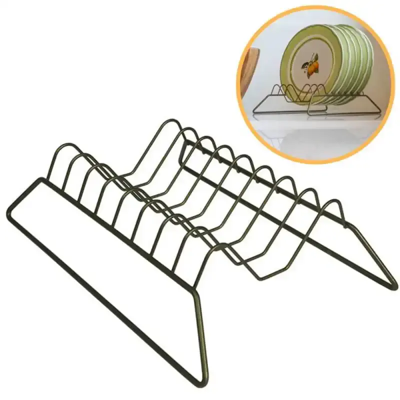 Organizador porta pratos vertical viena em aço verde oliva 990644 BEL BEL FIX — fotografia de referência