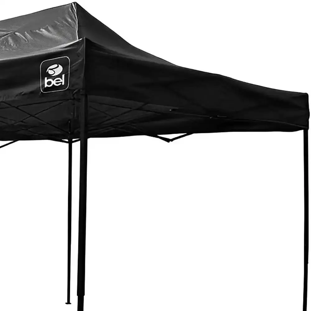 Tenda gazebo 3 x 6 metros dobrável pagoda preta articulada 334607 BEL — fotografia 4