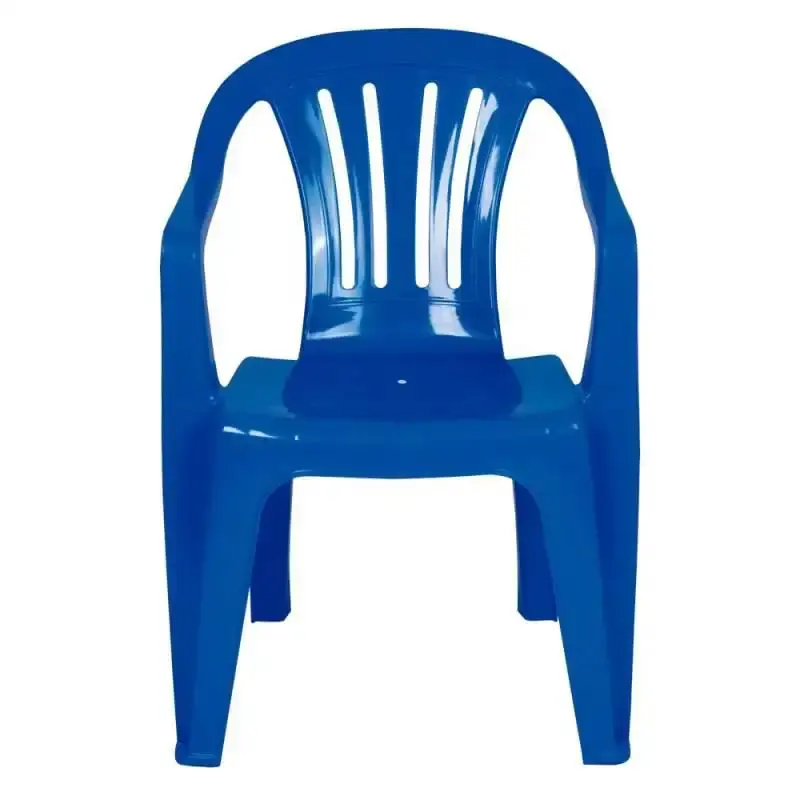 Cadeira tipo poltrona em plástico bela vista azul kit com 4 peças Mor — fotografia 3