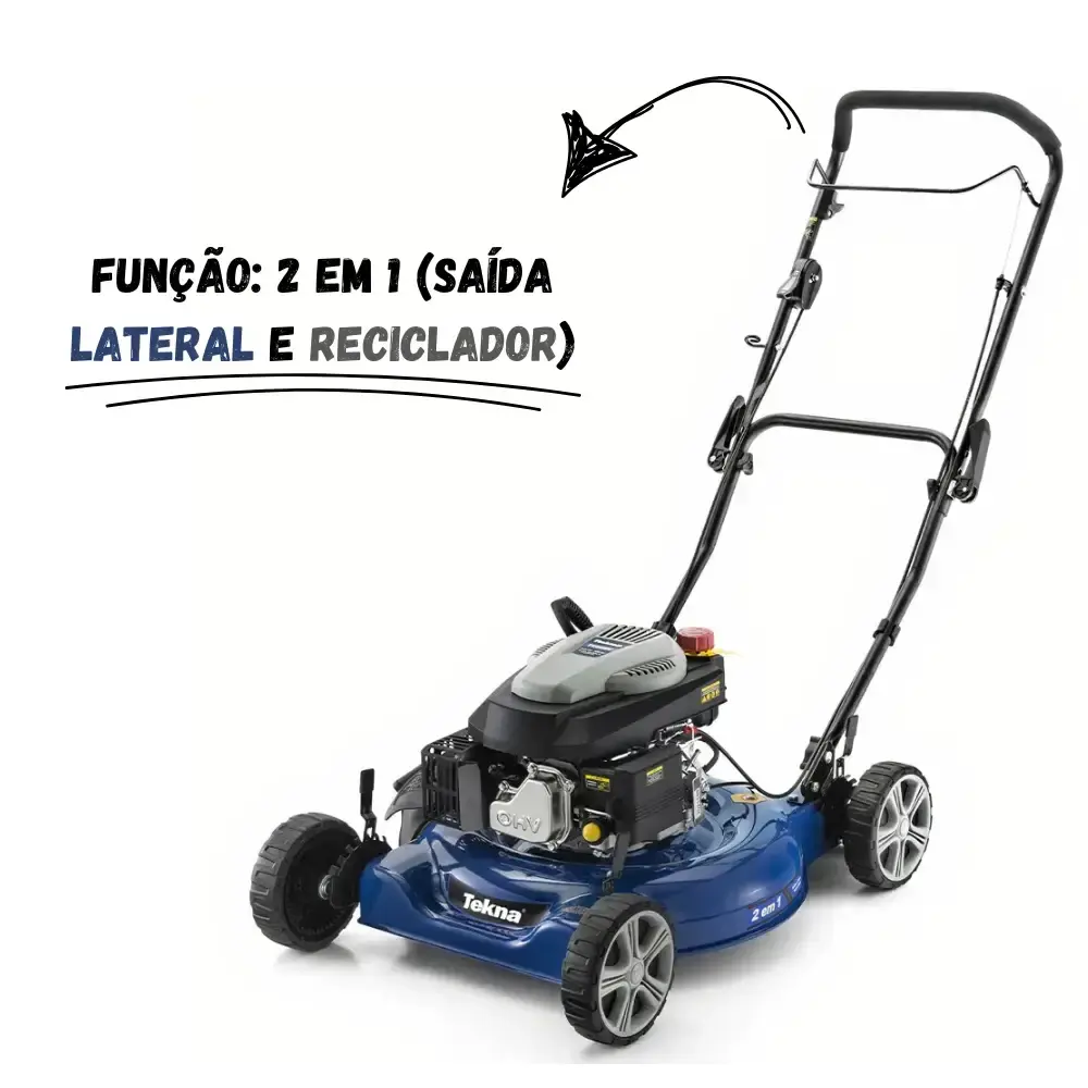 Cortador de grama à gasolina 6HP 4T saída lateral T500G60LN Tekna — fotografia 5