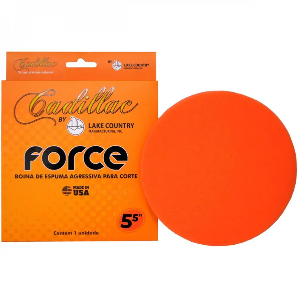 Boina para polimento force 5,5 laranja Cadillac