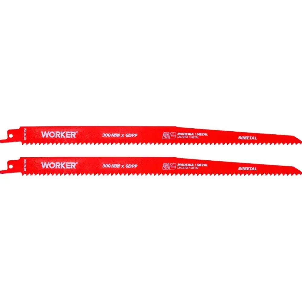 Lâmina para serra sabre bimetálica 1/2” 6 dentes Worker — fotografia 6