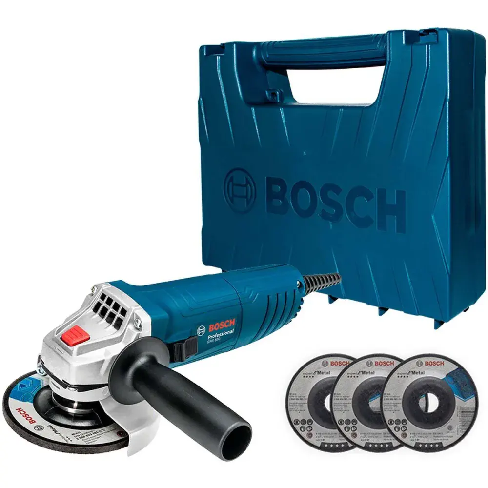 Esmerilhadeira angular GWS850 4.1/2" 127V com 3 discos Bosch