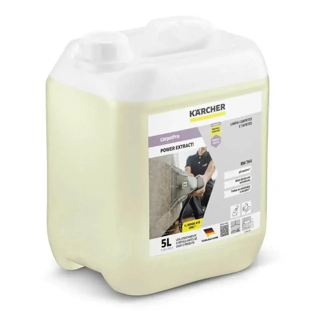 Detergente líquido carpet pro power extract RM 764 5 litros Karcher — fotografia de referência