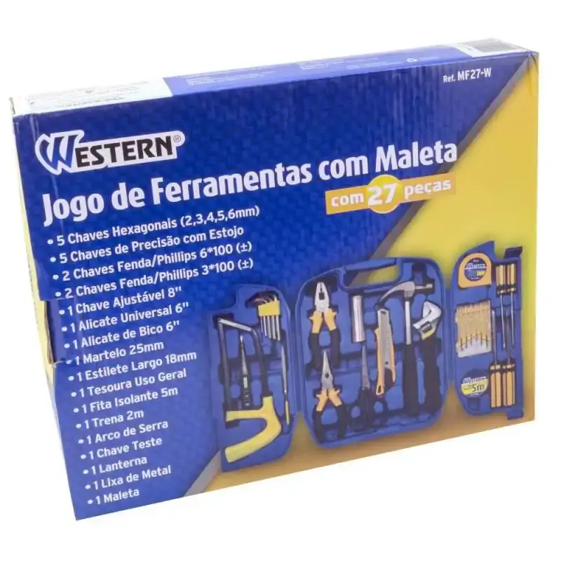 Jogo de ferramentas com maleta kit com 27 peças MF27-W Western — fotografia 7