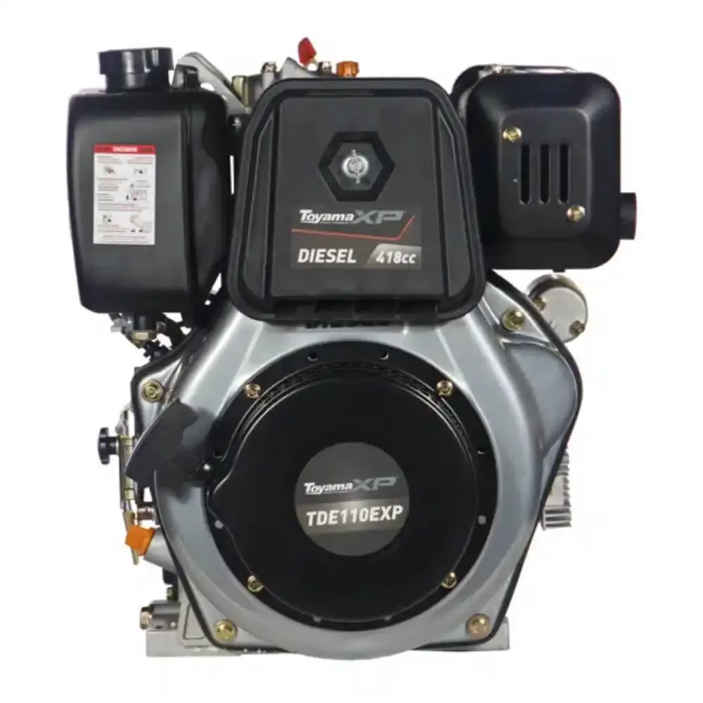 Motor diesel 10.5 HP 4T 418CC partida elétrica TDE110EXP Toyama — fotografia de referência
