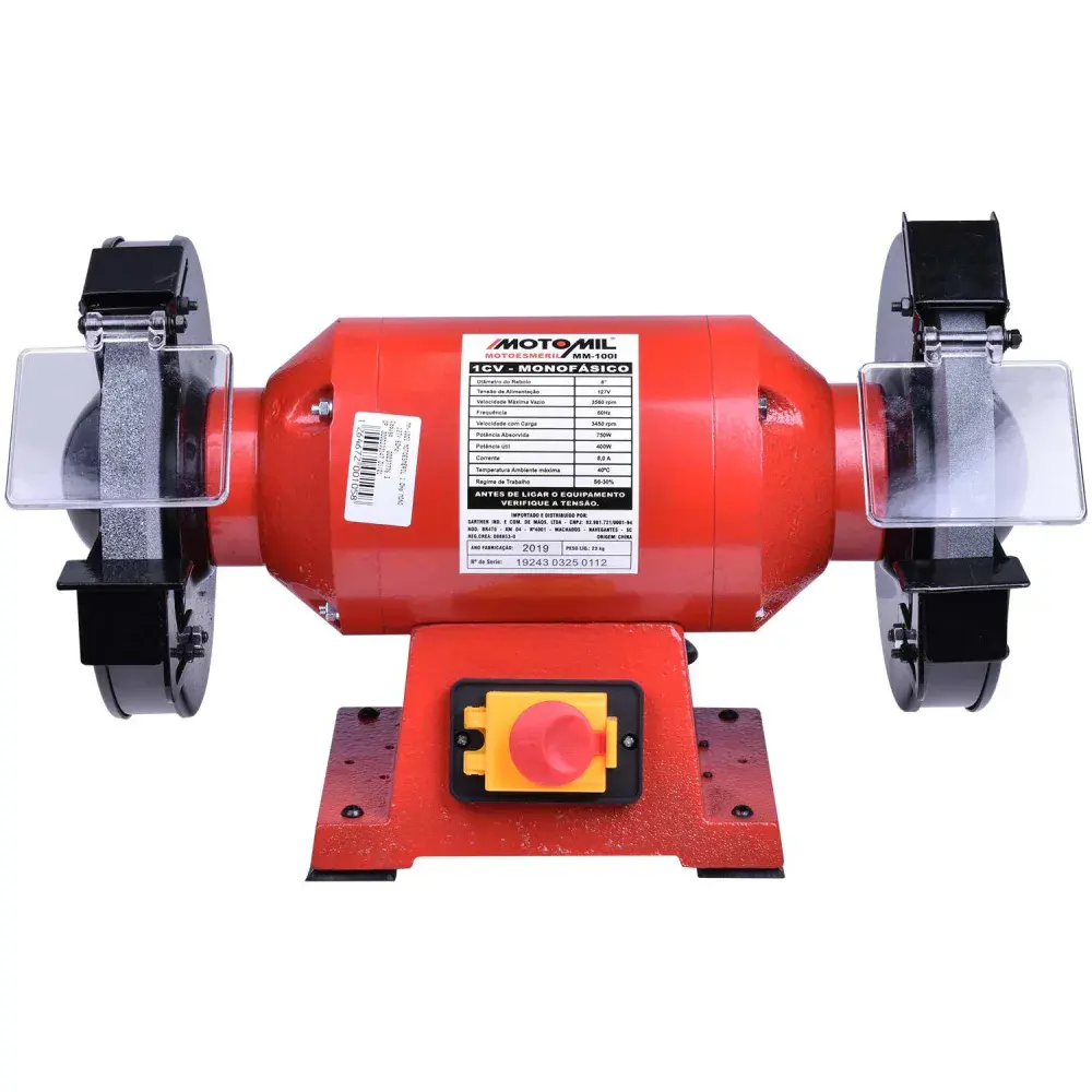 Motoesmeril 1 hp profissional com 127V MM100 da MotoMil