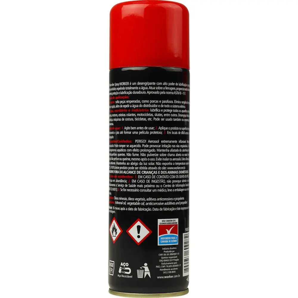 Micro óleo spray desengripante e lubrificante 300ML Worker — fotografia 3