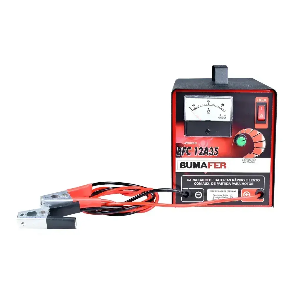 Carregador de bateria bivolt BFC12A35 35 amperes Bumafer — fotografia 7