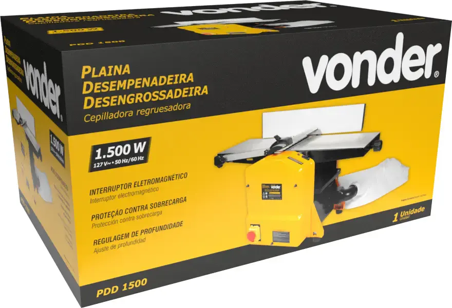 Plaina desempenadeira desengrossadeira 1500w PDD 1500 VONDER 110 V Vonder Cross — fotografia 2