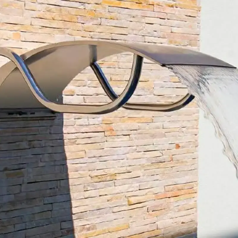 Cascata parede para piscina em inox niágara 000632 Sodramar — fotografia 4