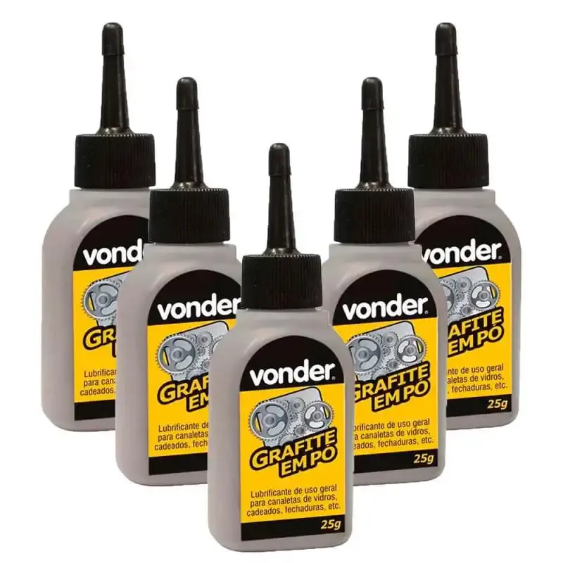 Grafite em pó 25G kit com 5 unidades Vonder — fotografia de referência