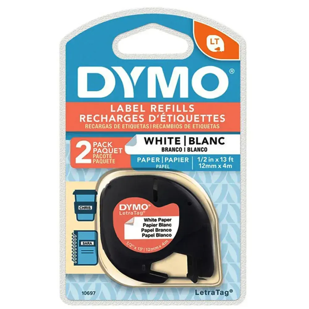Fita auto adesiva Dymo papel blister 2PCS — fotografia 3