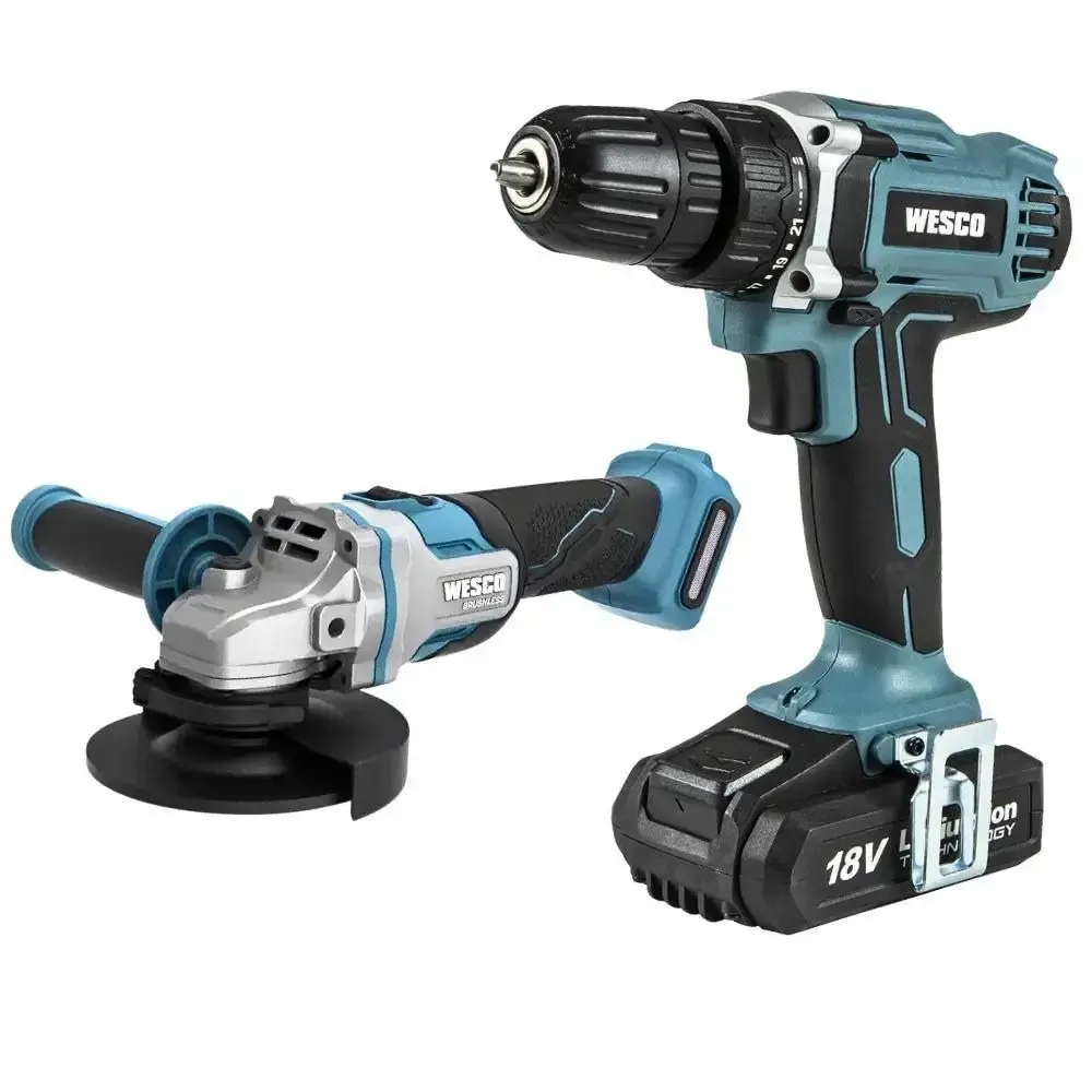 Kit furadeira de impacto e esmerilhadeira 18 volts WS1008K2 Wesco