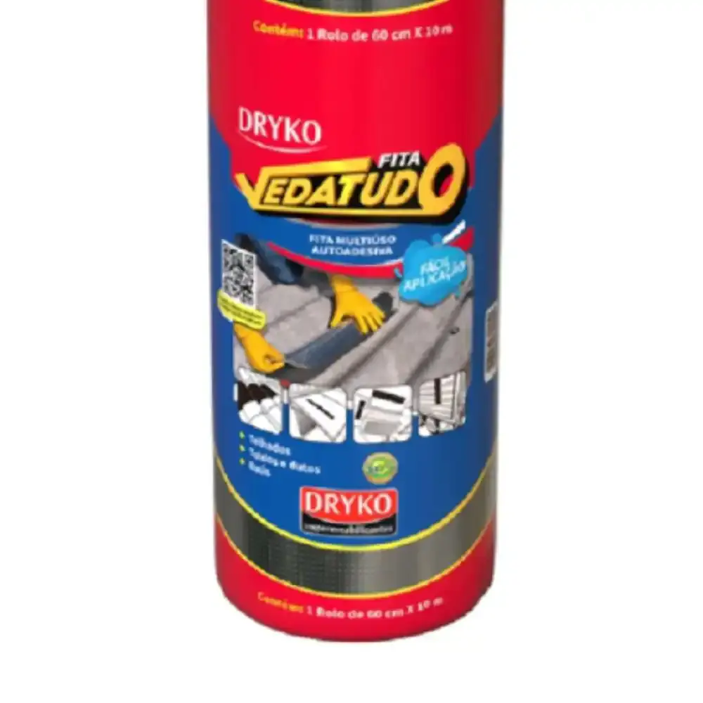 Fita Autoadesiva Asfáltica Vedatudo 60 CM x 10 Metros DRYKO — fotografia 2