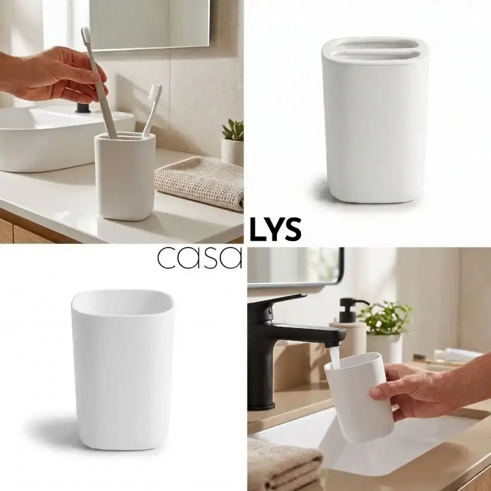 Conjunto de acessórios para banheiro kit com 6 peças minimalista luxo casa LYS Preto — fotografia 8