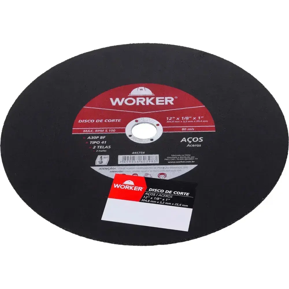 Disco de corte para aço com 2 telas 12 Worker — fotografia 8