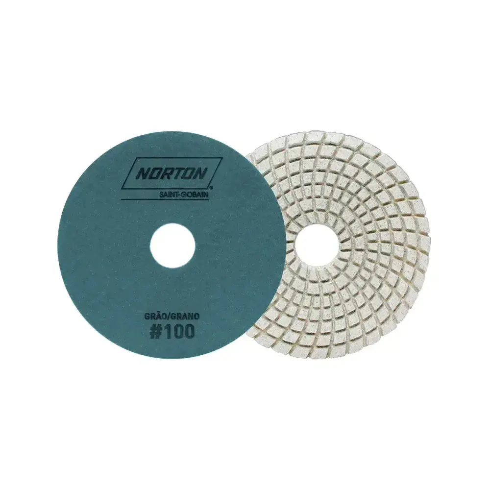 Disco diamantado flexível 100MM grão 100 azul Norton — fotografia 4