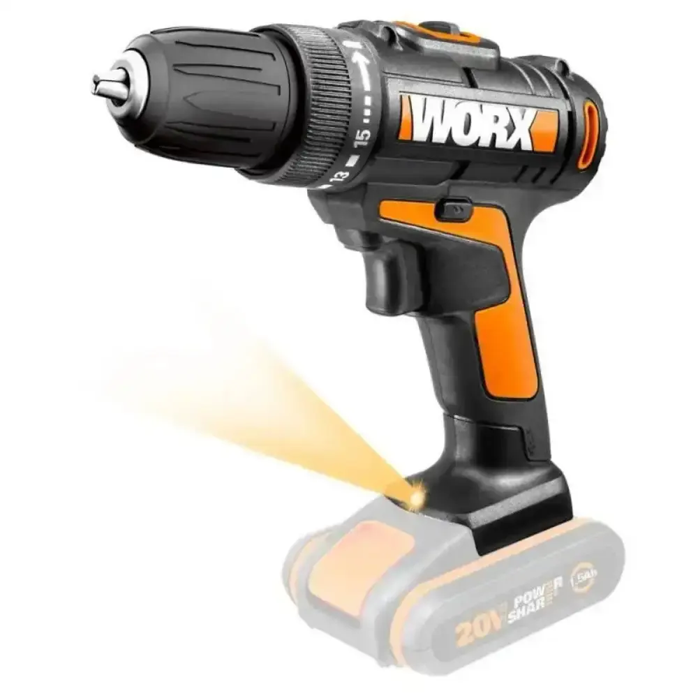 Parafusadeira e furadeira 30NM com bateria 20V 2,0AH e carregador bivolt worx Positec — fotografia 2