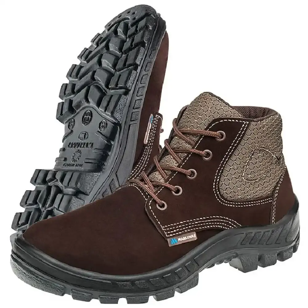 Botina trekking ocupacional couro biqueira plástica 50B26-CB-BP-NUB | 700314 café Marluvas 33