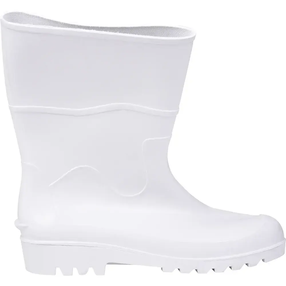 Bota pvc branca nr 44/45 cano médio sem forro Kala — fotografia 8