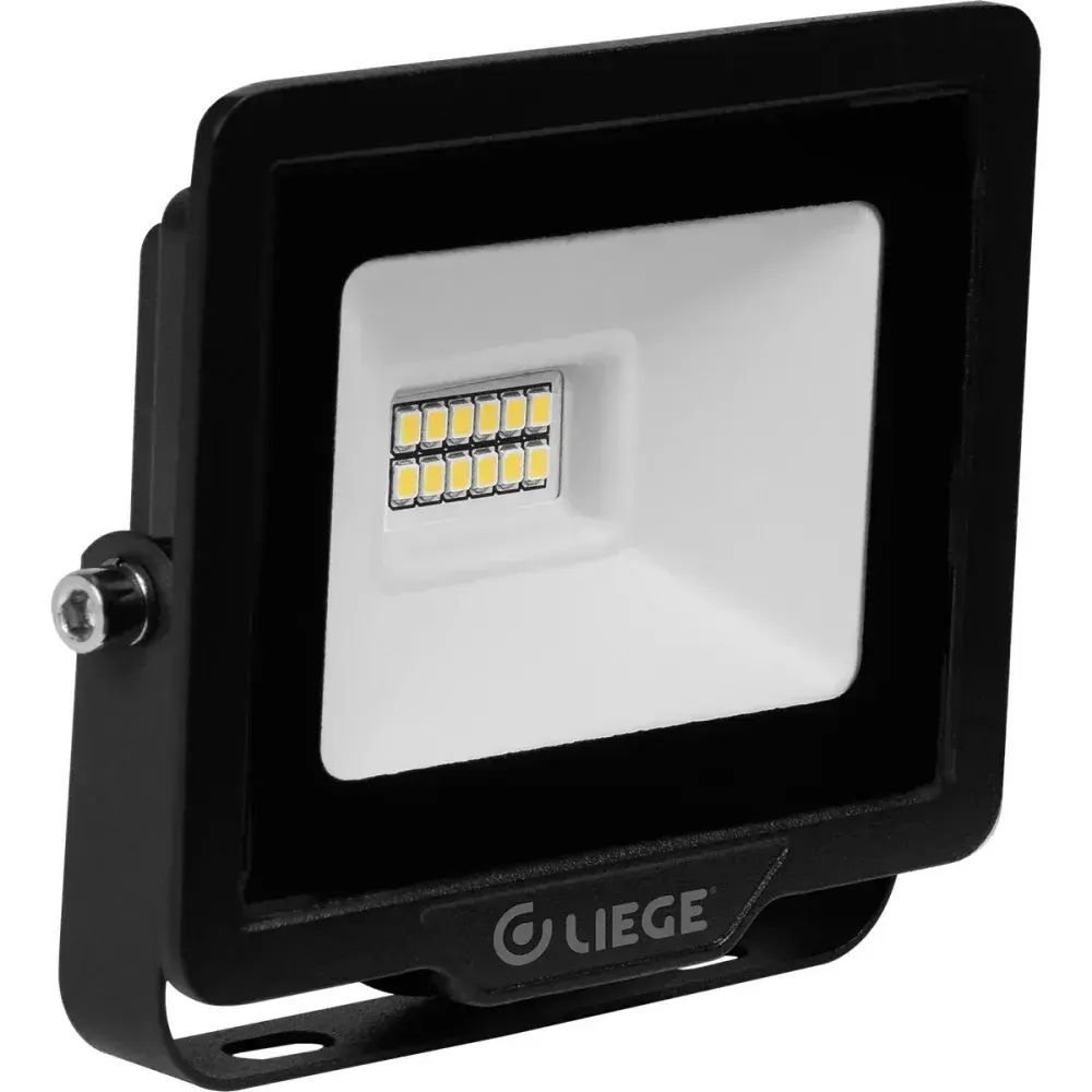 Refletor de led preto 10W bivolt Liege
