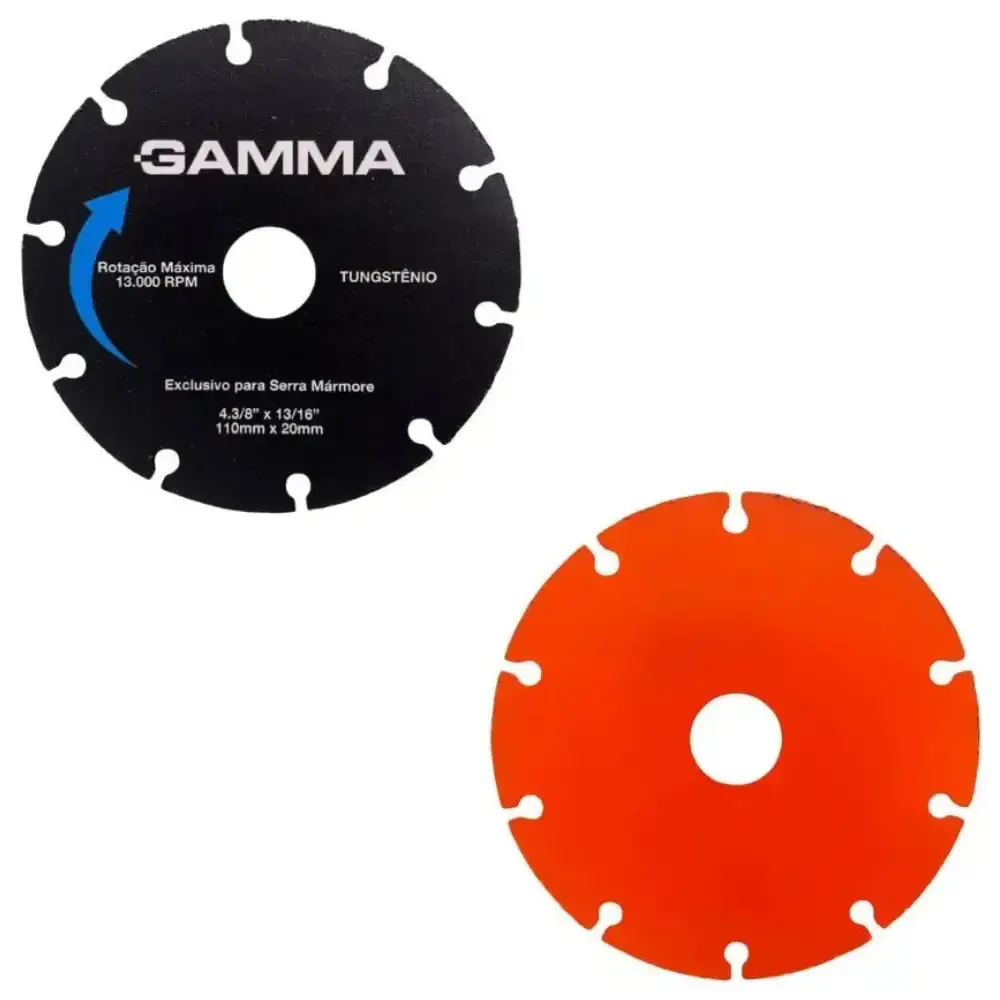 Disco de corte 110 MM em tungstênio para madeira com 10 unidades Gamma — fotografia 4