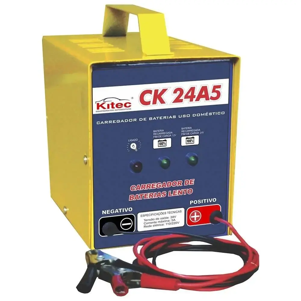 Carregador de bateria 5AH 12V/24V em série bivolt CK24A5 Kitec