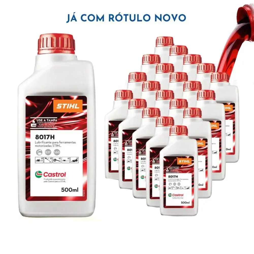 Óleo castrol Stihl 8017 2 tempos 500 ml original 20 unidades — fotografia 5