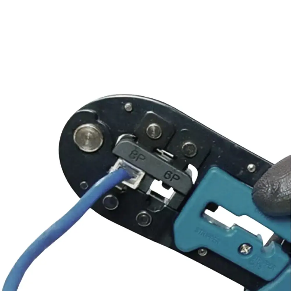 Alicate crimpador de cabos para terminais RJ45 RJ11 e RJ12 Gross — fotografia 4
