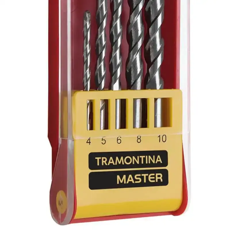 Jogo kit de brocas de widea para concreto de 4 à 10 MM com 5 peças Tramontina — fotografia 3