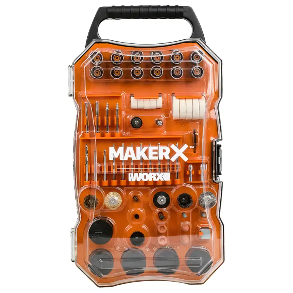 Kit de acessórios para mini retífica Worx com 201 peças maker x WA7208 Worx — fotografia 4